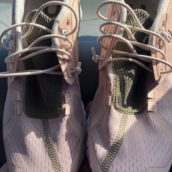 On Women's Athletic Shoes - Pink and White - Picture 8 of 10